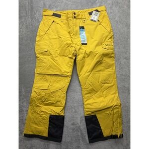 Arctix Snow Pants Mens XL Yellow Cargo 30 Inseam Insulated Ski Snowboard 196131‎